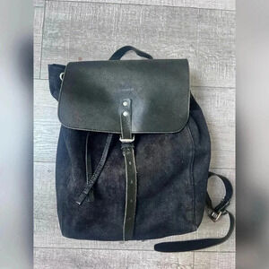Sandqvist Alva Black with Black Leather BACKPACK